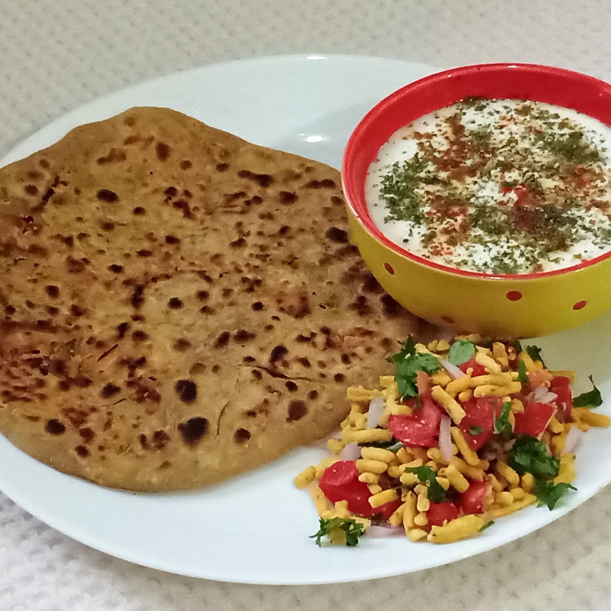 Sev Paratha Recipe - Delishably