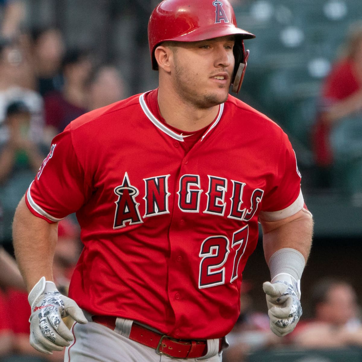 MIKE TROUT  California Angels 1980's Home Throwback Baseball Jersey