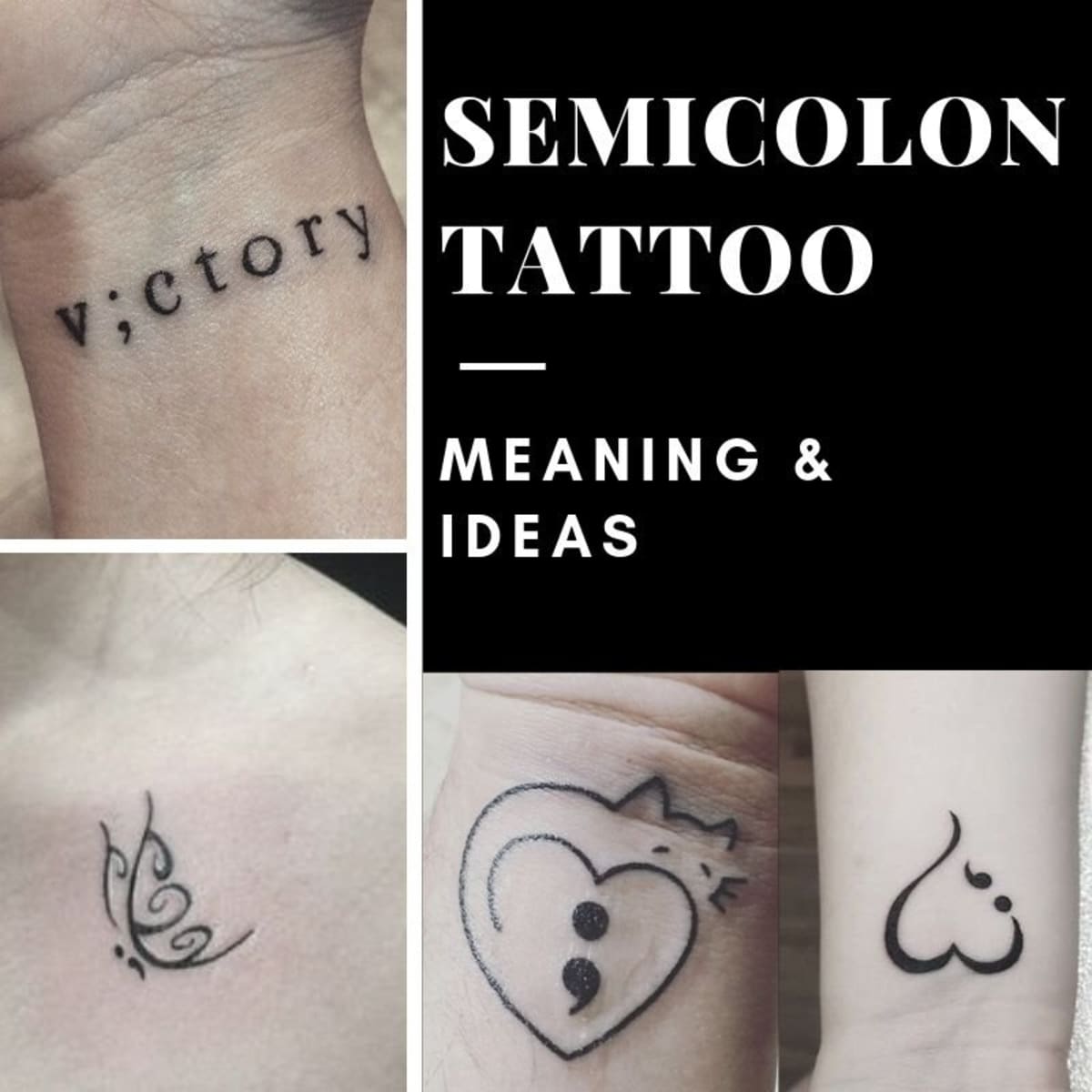 Semicolon Tattoo Meaning Ideas and Pictures  TatRing