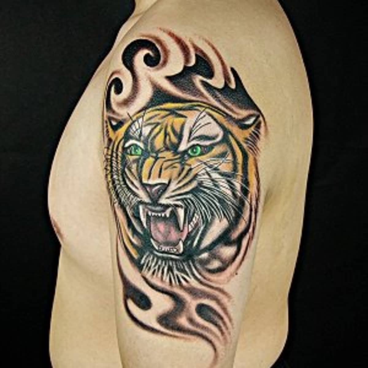 Bengal tiger tattoo design Royalty Free Vector Image