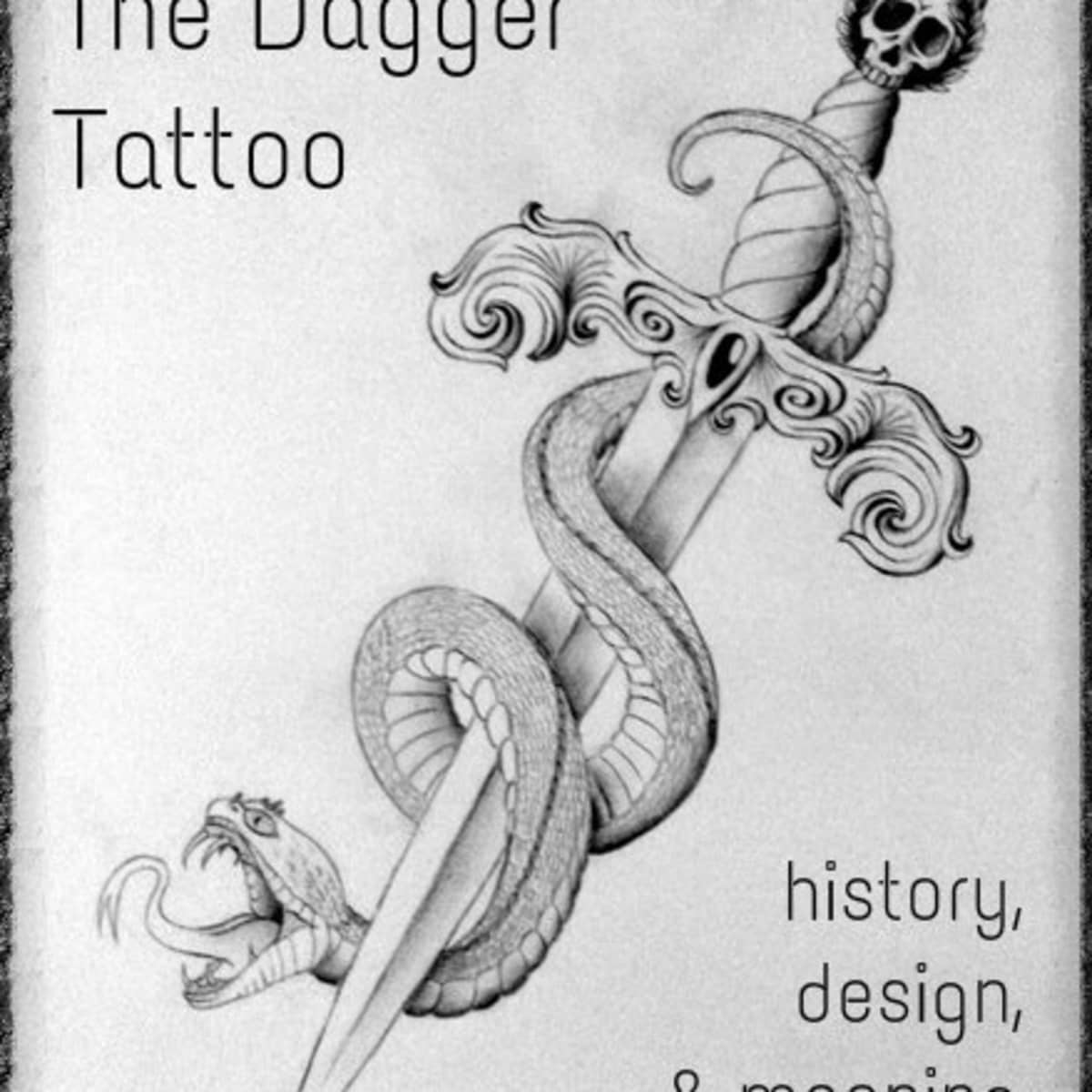Skull With Dagger Tattoo Skull & Dagger Temporary Tattoo / Skull Crows Dagger  Tattoo / Realistic Tattoo / Biker Tattoo /large Tattoo/skull - Etsy