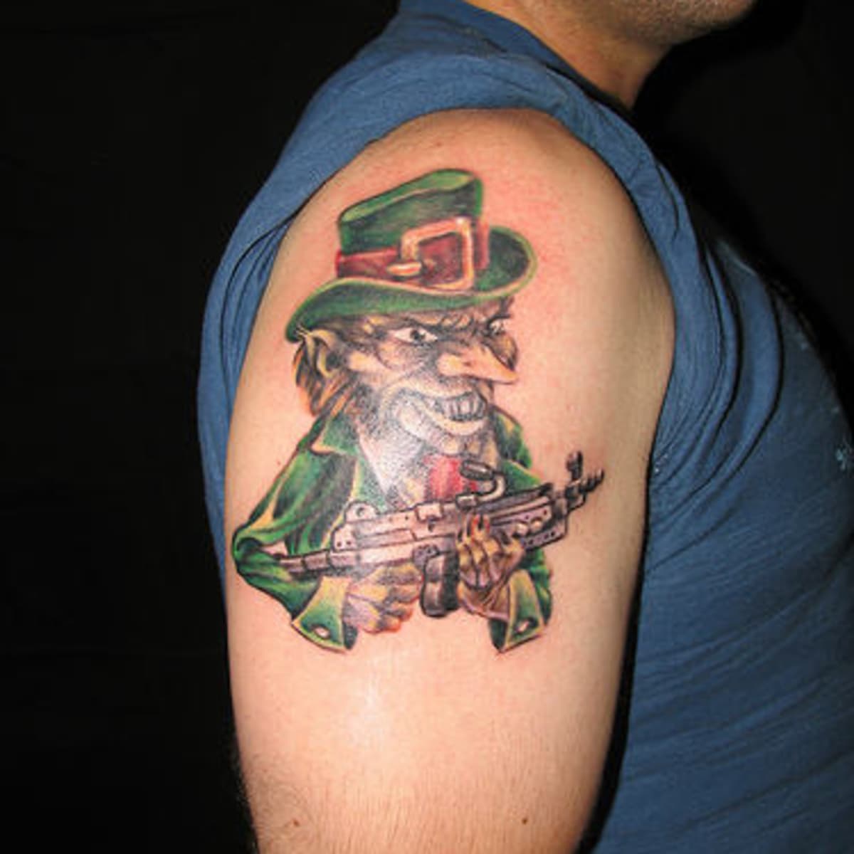 Man gets Fighting Irish tattoo on head