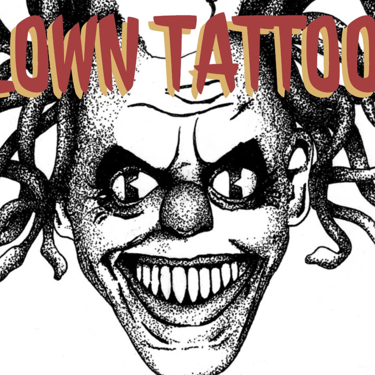 clown tattoo stencil