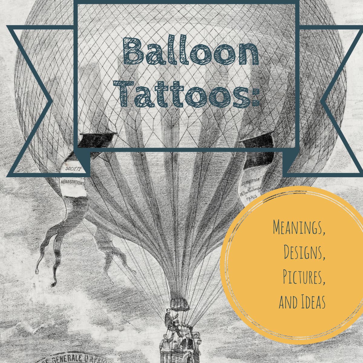 Vintage Air Balloon Tattoo Design - Tattapic®
