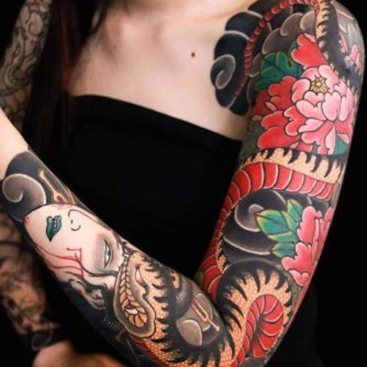 Dead Mans Hand Tattoo and Piercing  A fun blackwork snake oroboros design  by Rob  Facebook