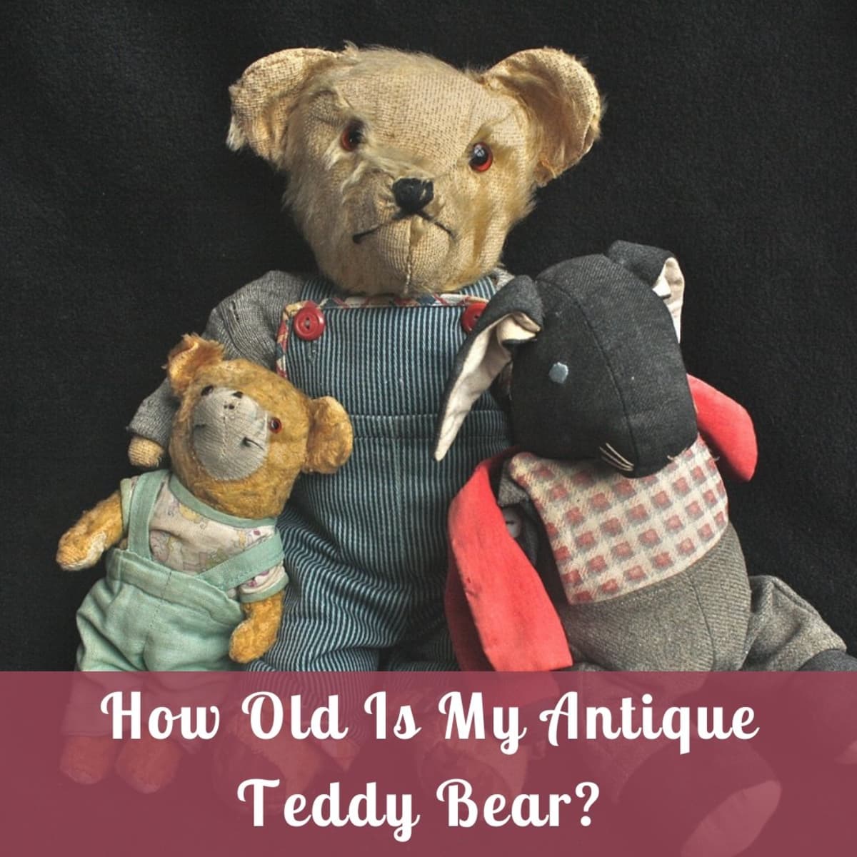 Vintage Teddy Bear  Old Teddy Bear  Growler  Glass Eyes  1950s