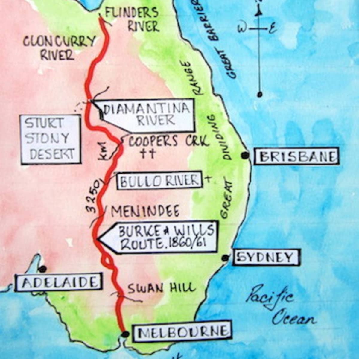 Coopers Crossing Australia Map The 2000 Mile Tragic 1860 Expedition Of Australia - Owlcation