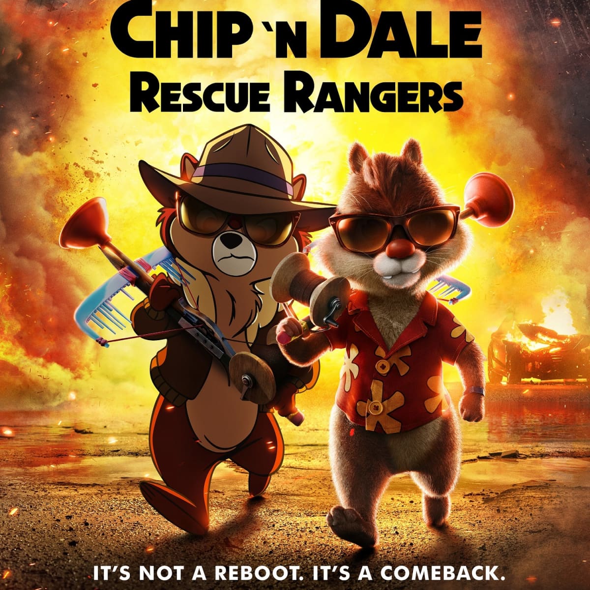 The scrapped 'Ugly Sonic' movie design has a cameo in the new Chip 'n Dale  film