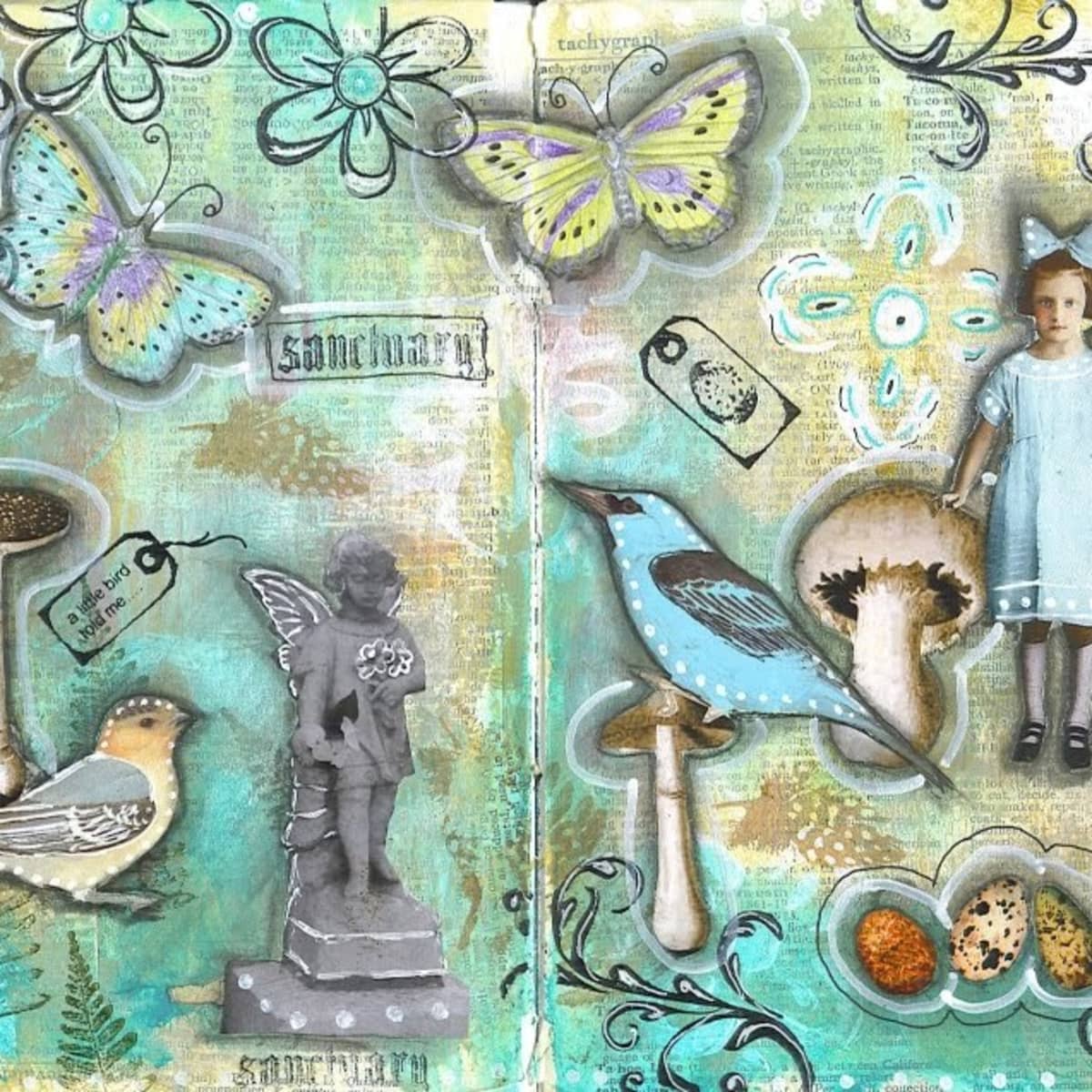 Mixed Media Art Journaling: For Beginners - Different technique for each  page