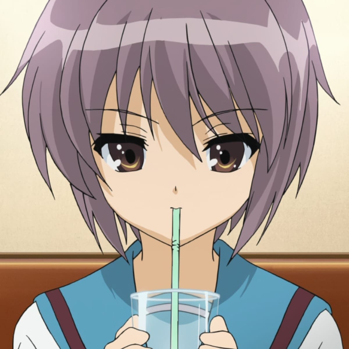 Female anime character drinking water using bottle HD wallpaper  Wallpaper  Flare