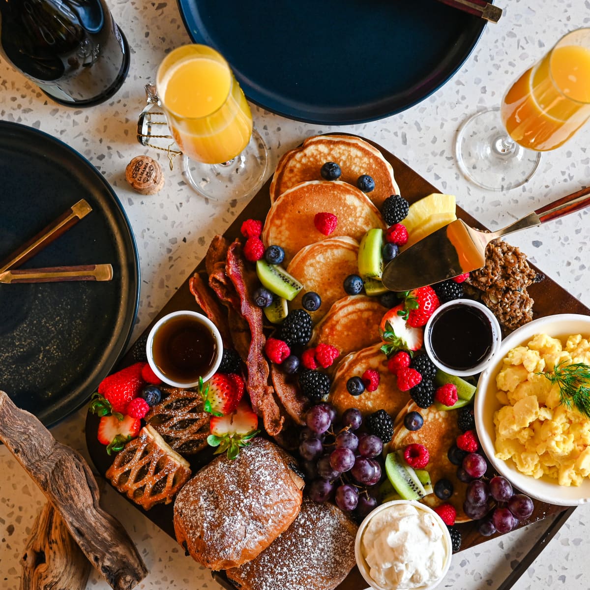 Mimosa Bar with Bevy Cart and Optional Brunch & Charcuterie Add