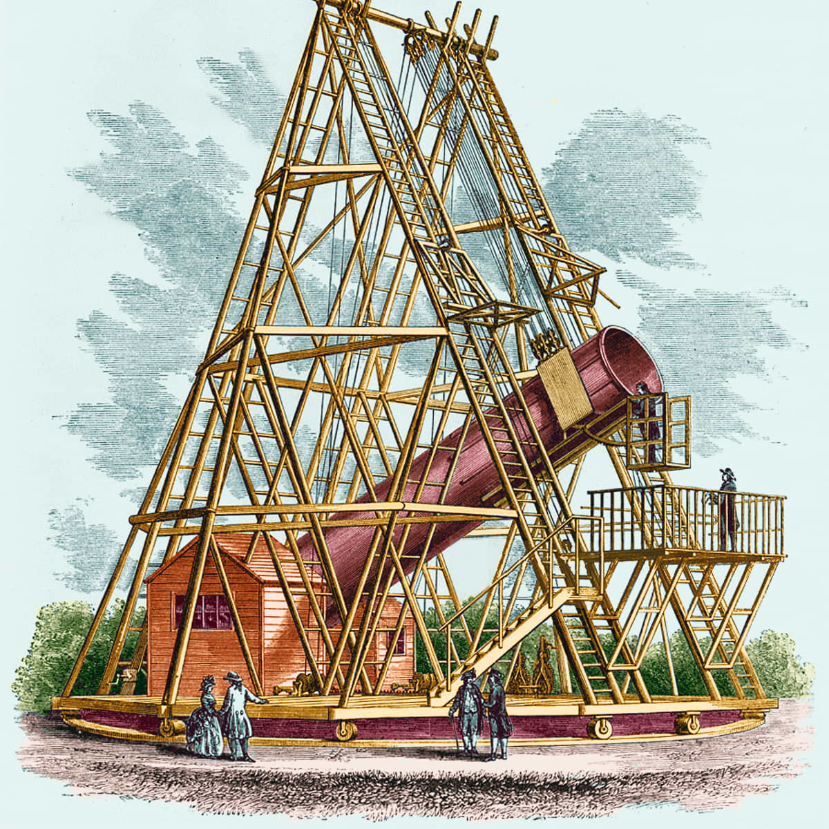 span Kneden Samenhangend William Herschel and the Giant 40-foot Telescope - Owlcation
