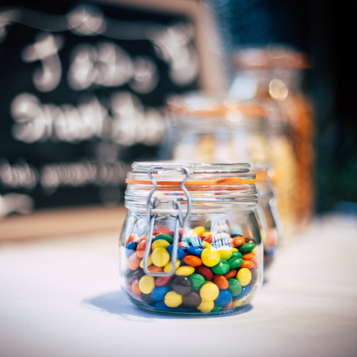 DareToShare Your Guess: How Many M&Ms and Skittles do you think are in the  jar? 