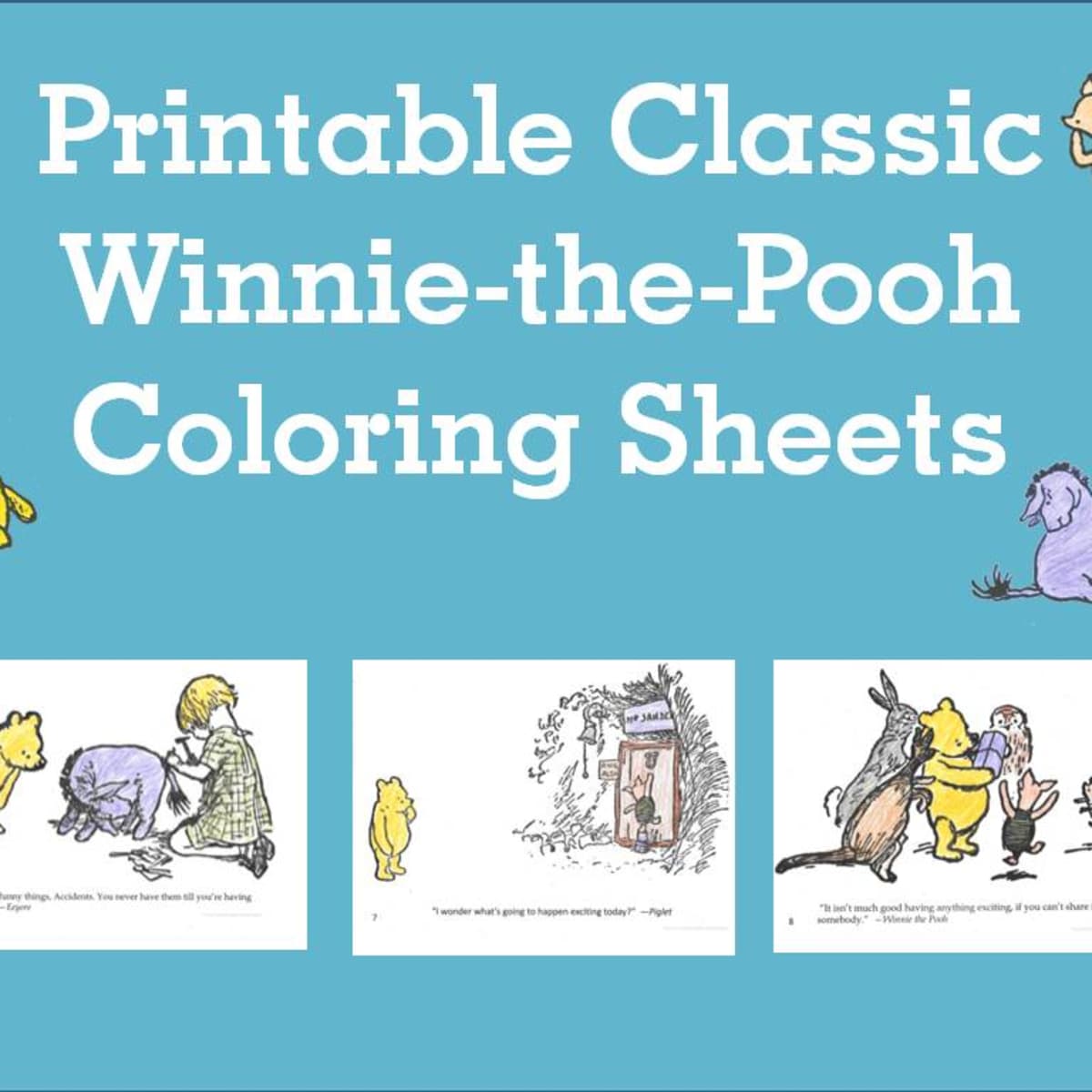10 Printable Classic Winnie the Pooh Coloring Sheets - HubPages