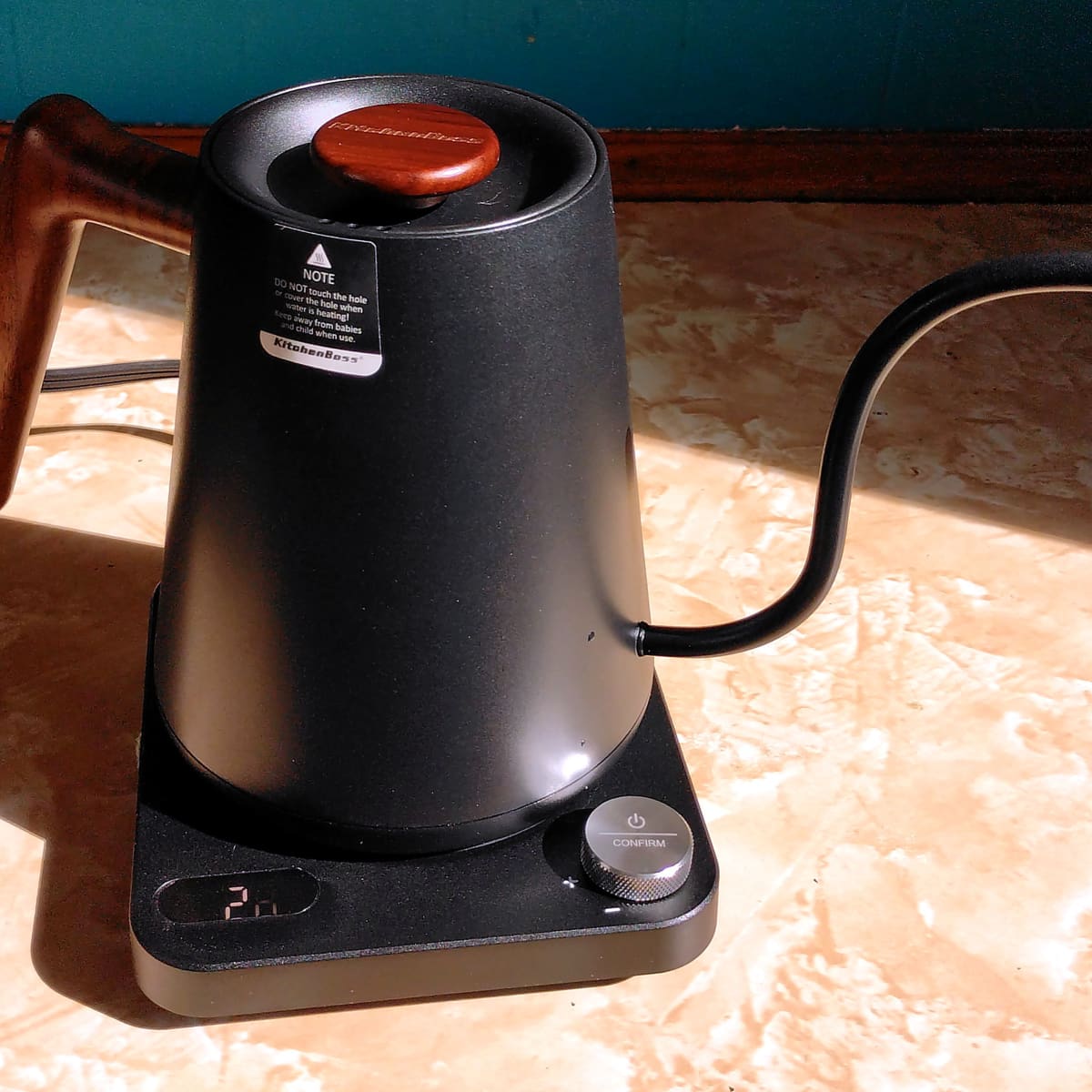 Review of the KitchenBoss Electric Pour-Over Kettle - Dengarden