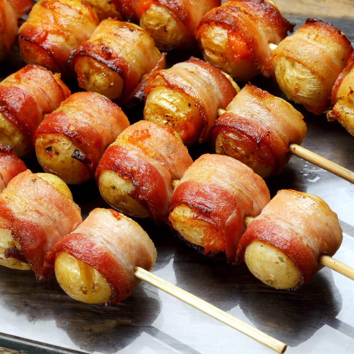 Holding Tasty Bacon Slice with Tongs Plate Stock Photo - Image of pork,  appetizer: 115949962