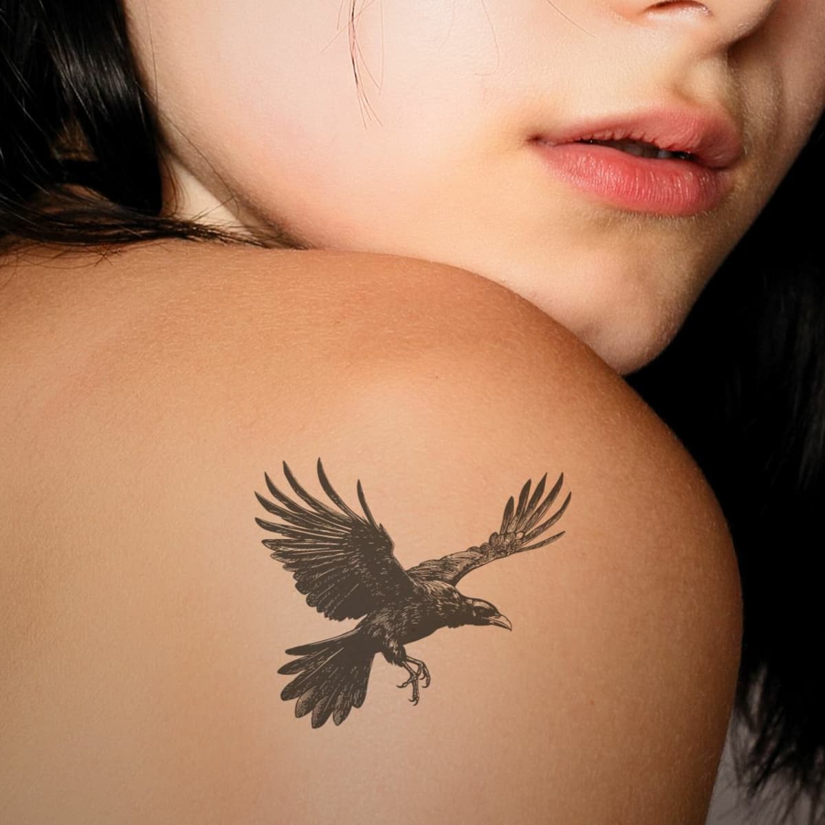 Crow Tattoo Designs Feminine, Instant download JPG, PDF, PNG - Inspire  Uplift
