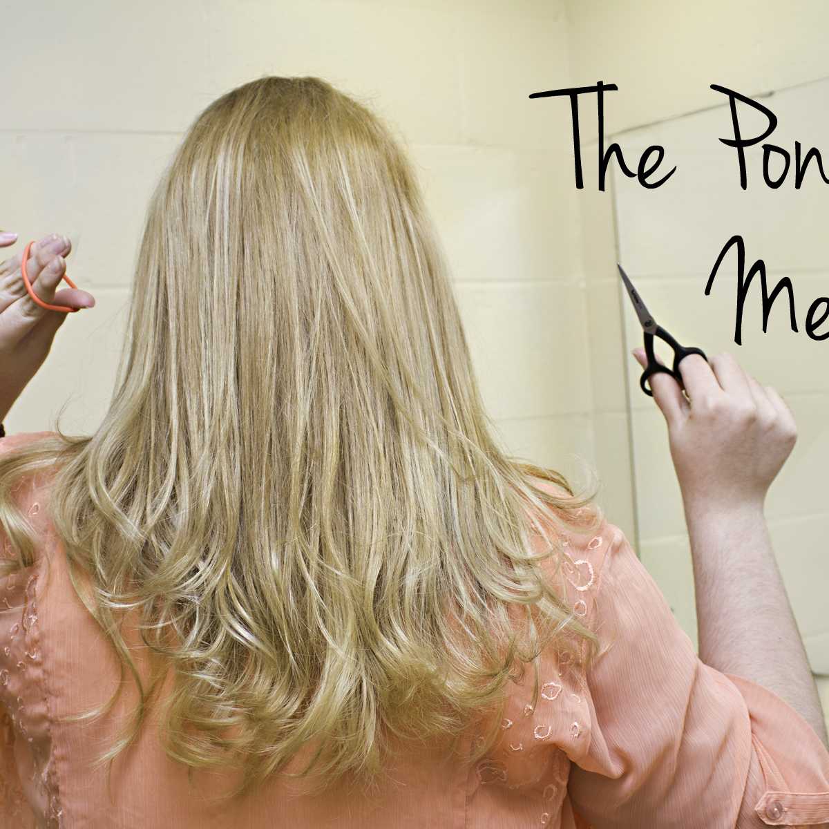 how to cut your own long hair straight across