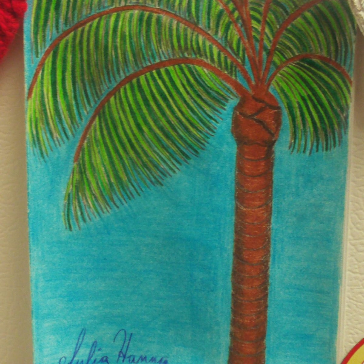 How To Draw A Palm Tree On A Greeting Card Feltmagnet Crafts