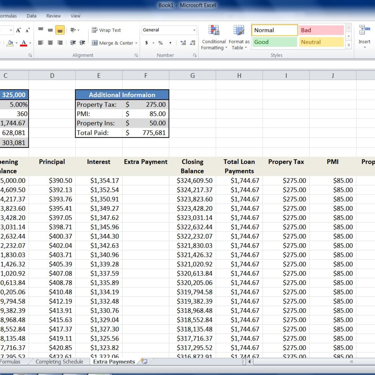 Mortgage Loan Calculator Using Excel Turbofuture Technology