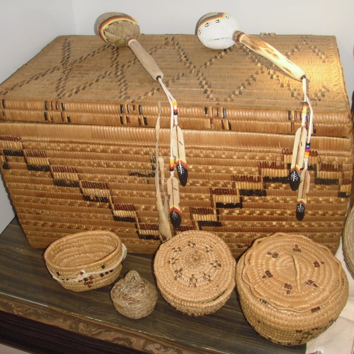 Black Walnut Pine Needle Basket