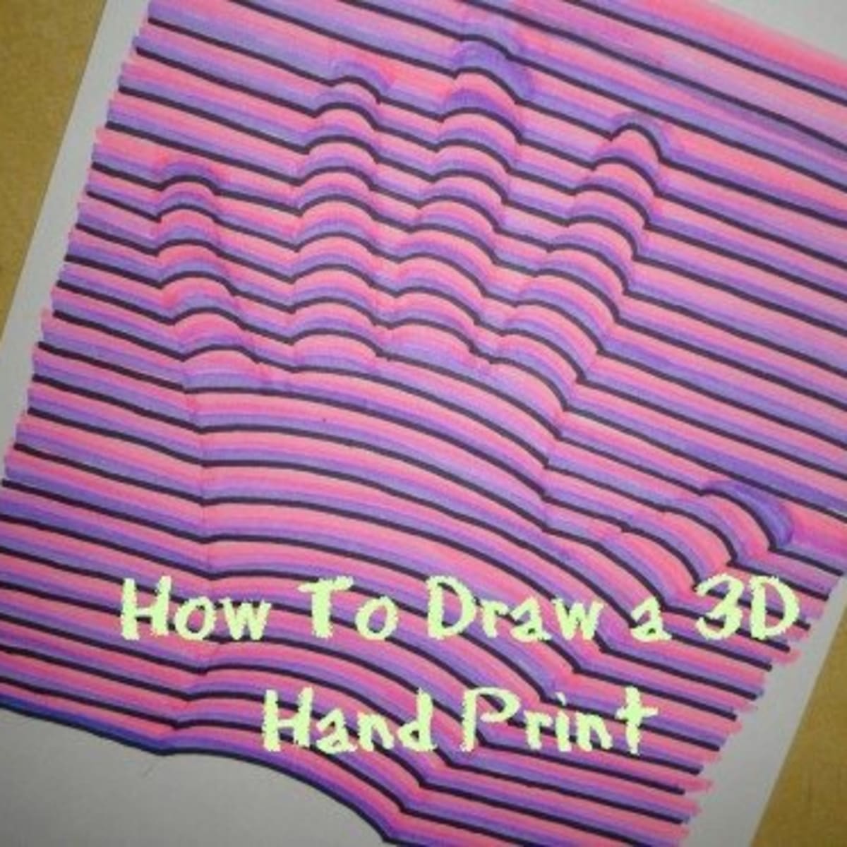Art Lesson How To Draw A Hand Print In 3 Dimensional Colors Feltmagnet