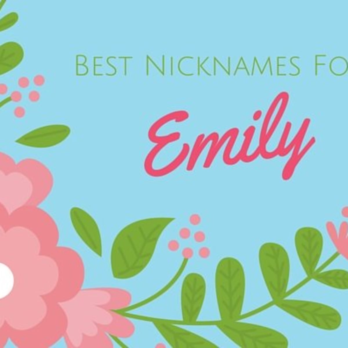 Best nicknames. Emily (given name). Good names. Beautiful nickname for girls. My name is beautiful