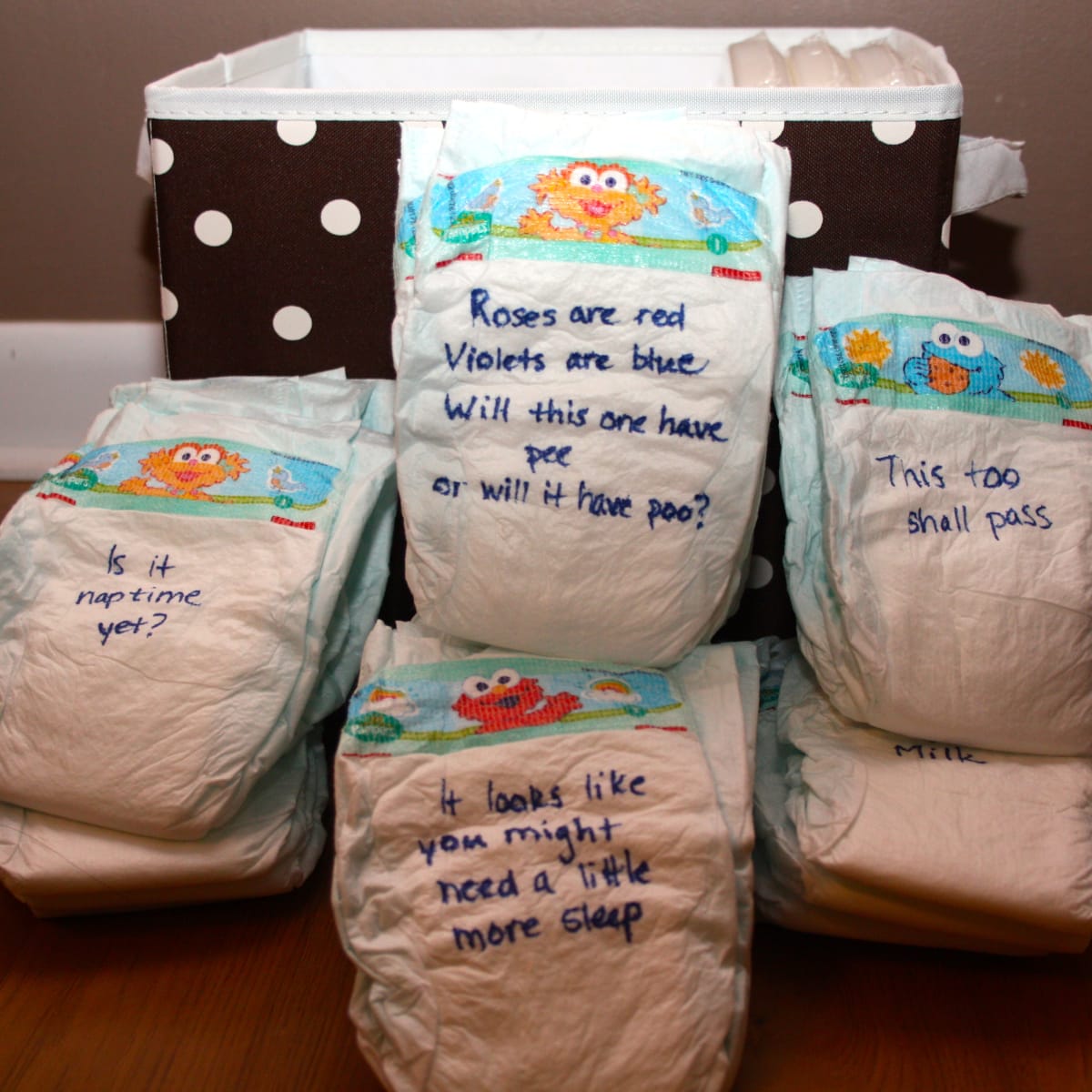 Entertaining And Practical Baby Shower Game Messages On Diapers Hubpages