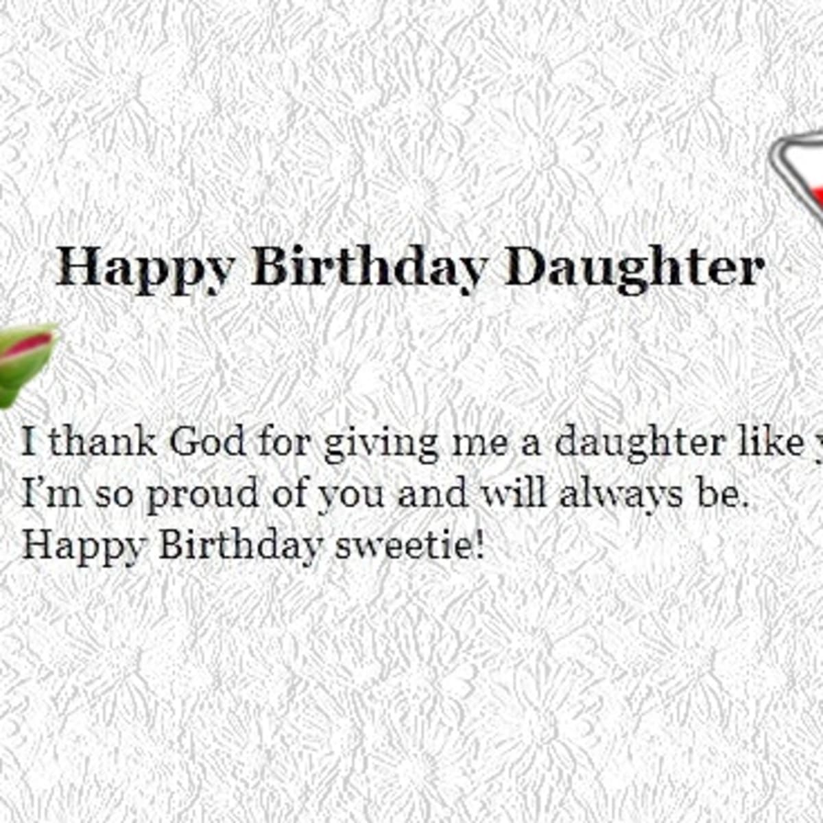 Featured image of post Birthday Message To Daughter From Dad : Daughters are the angels sent by god from heaven.