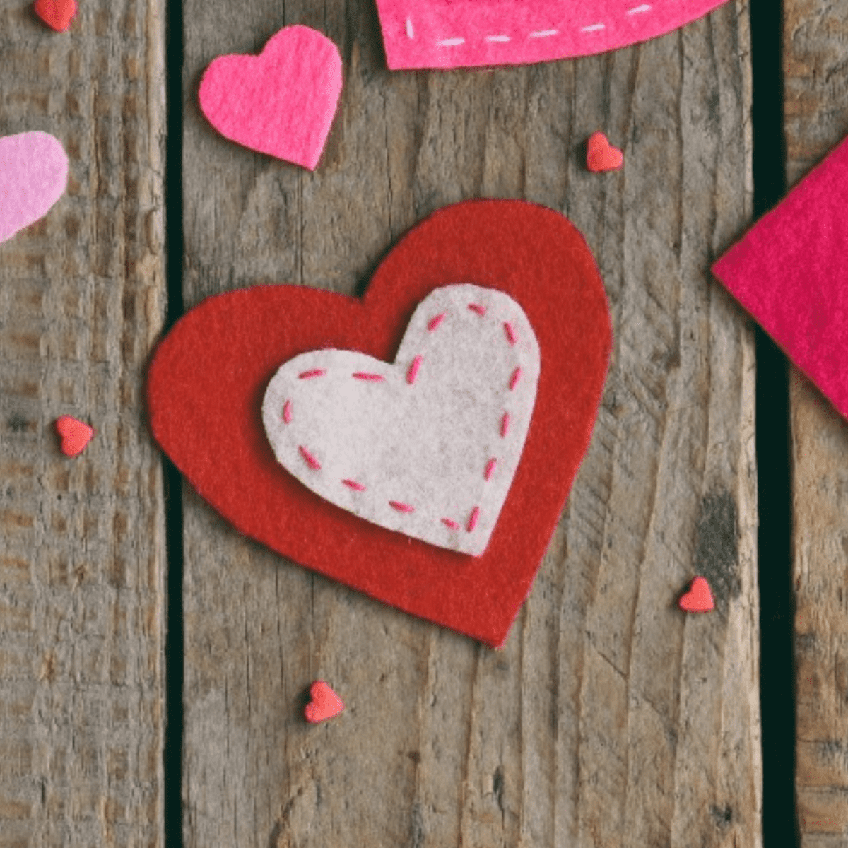 Popsicle Stick Heart Garland Craft to Make for Valentine's Day