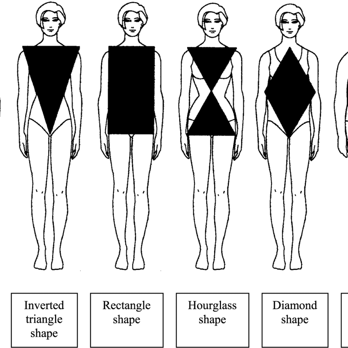 Female body shape Human body Diagram Drawing Woman, family linear fashion  figures, template, white png | PNGEgg
