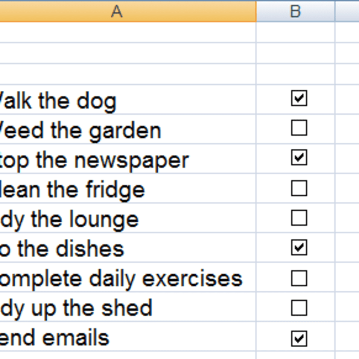 checkbox in excel for mac