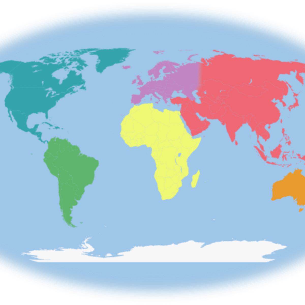 world map continents and oceans for kids