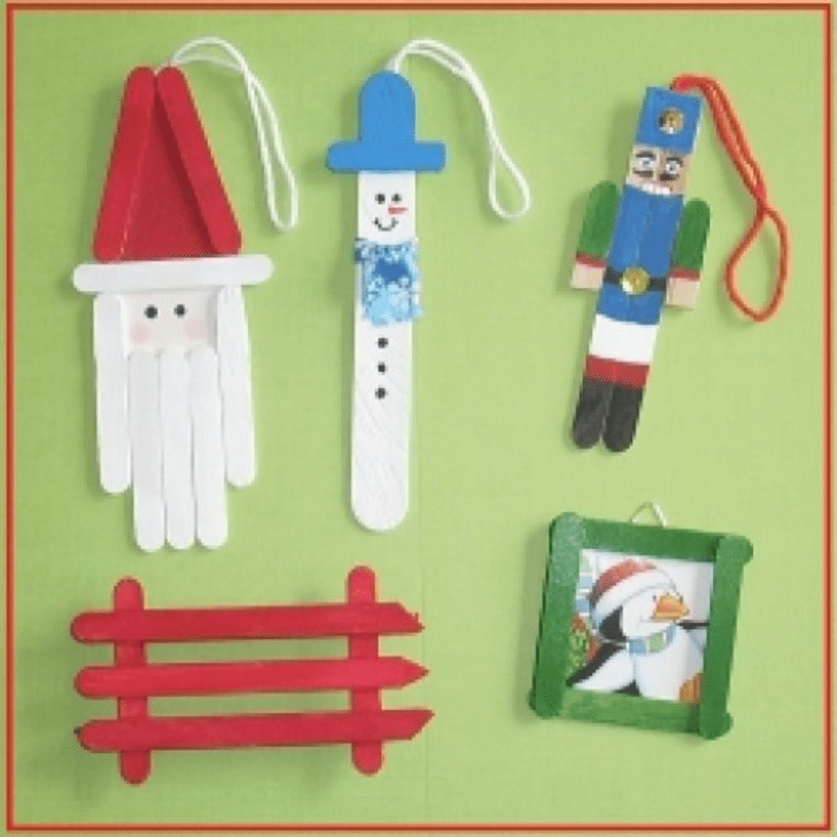 16 Easy Popsicle Stick Christmas Crafts - Popsicle Ornaments
