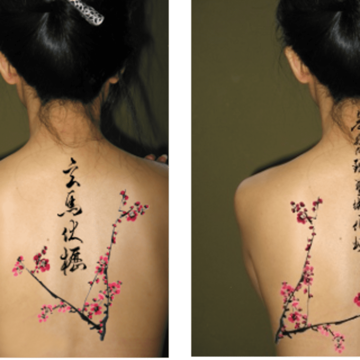 Pink Japanese Lotus Flower Tattoo Style Illustration