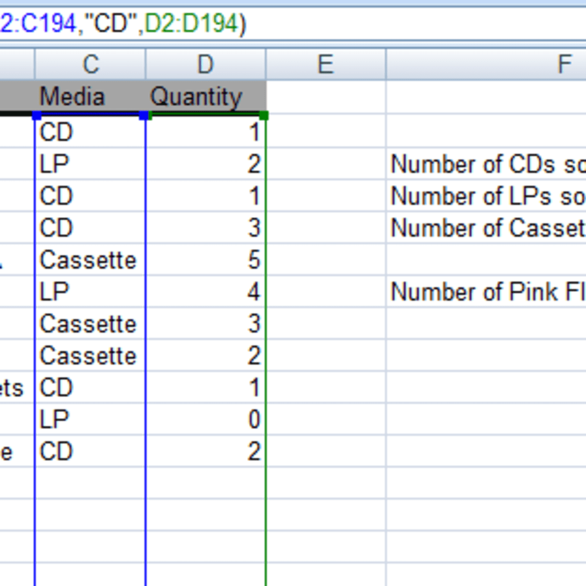 How to use the SUMIF and SUMIFS functions in formulas in Excel