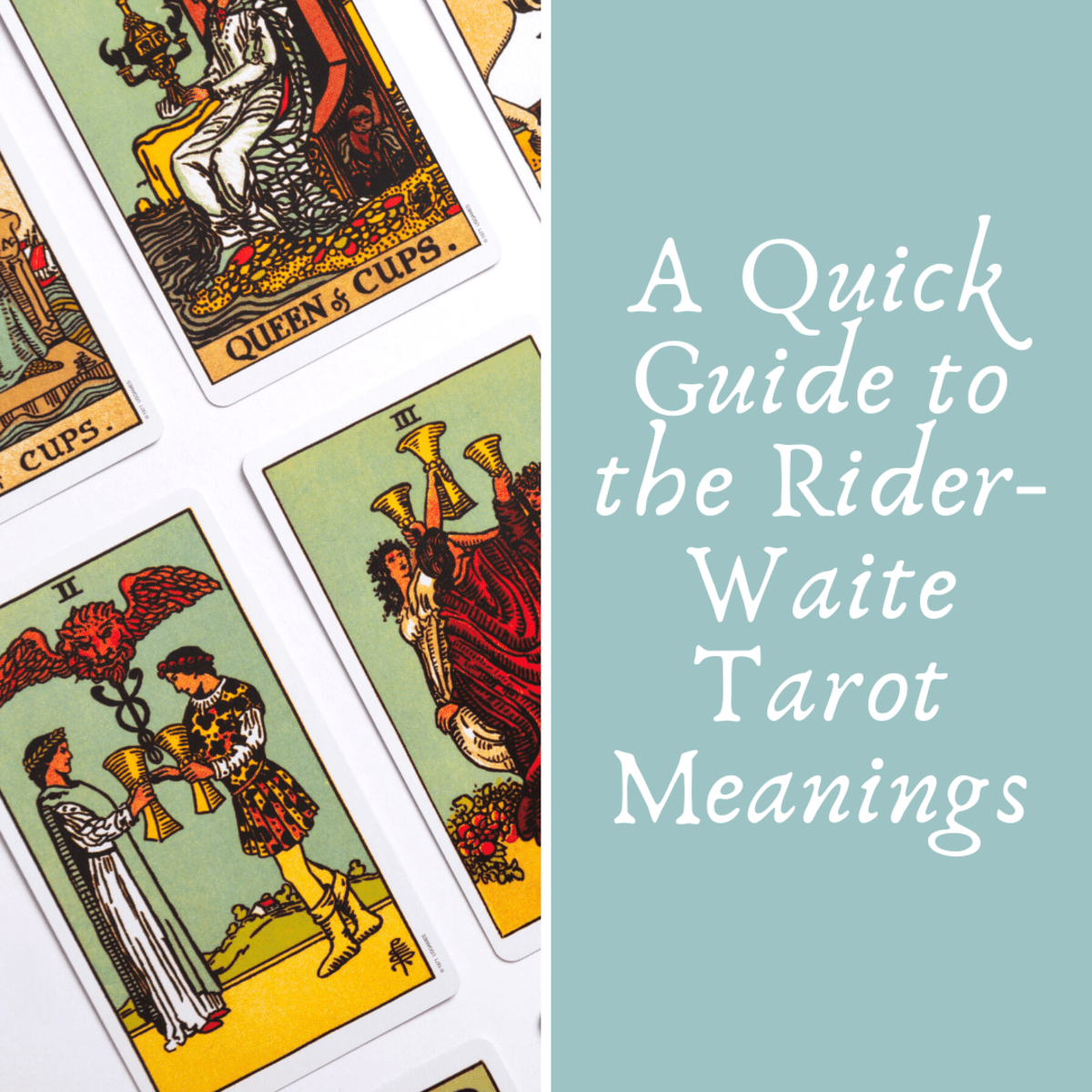 Ocean Fortrolig Tegn et billede Quick Reference to the Rider-Waite Tarot Meanings - Exemplore