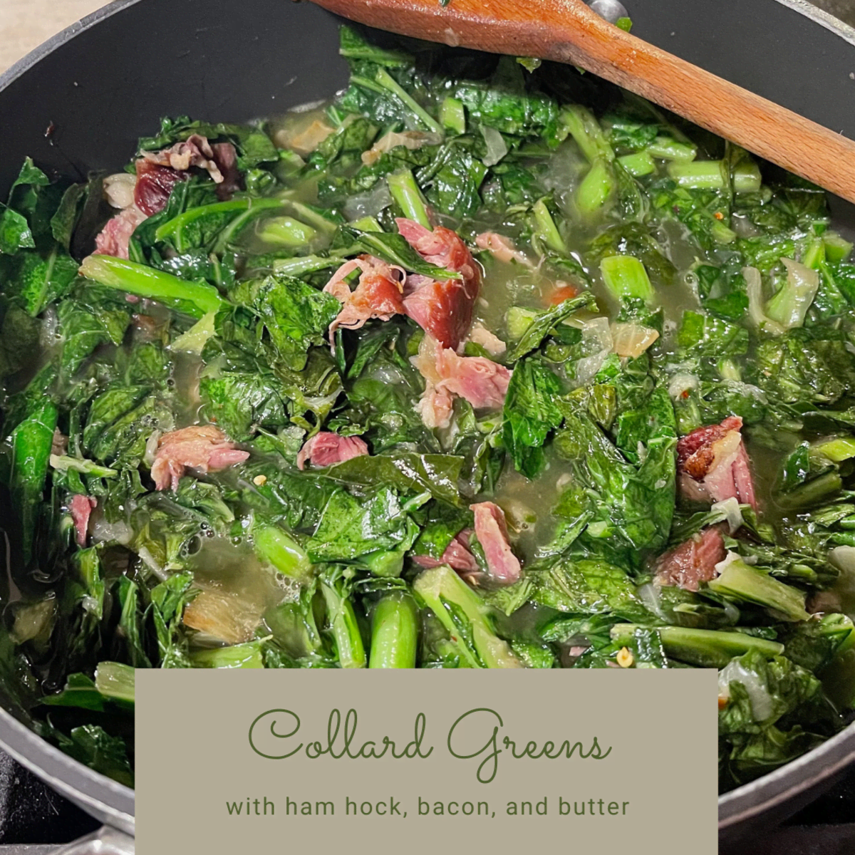 Southern Collard Greens With Ham Hocks or Neck Bones - Delishably