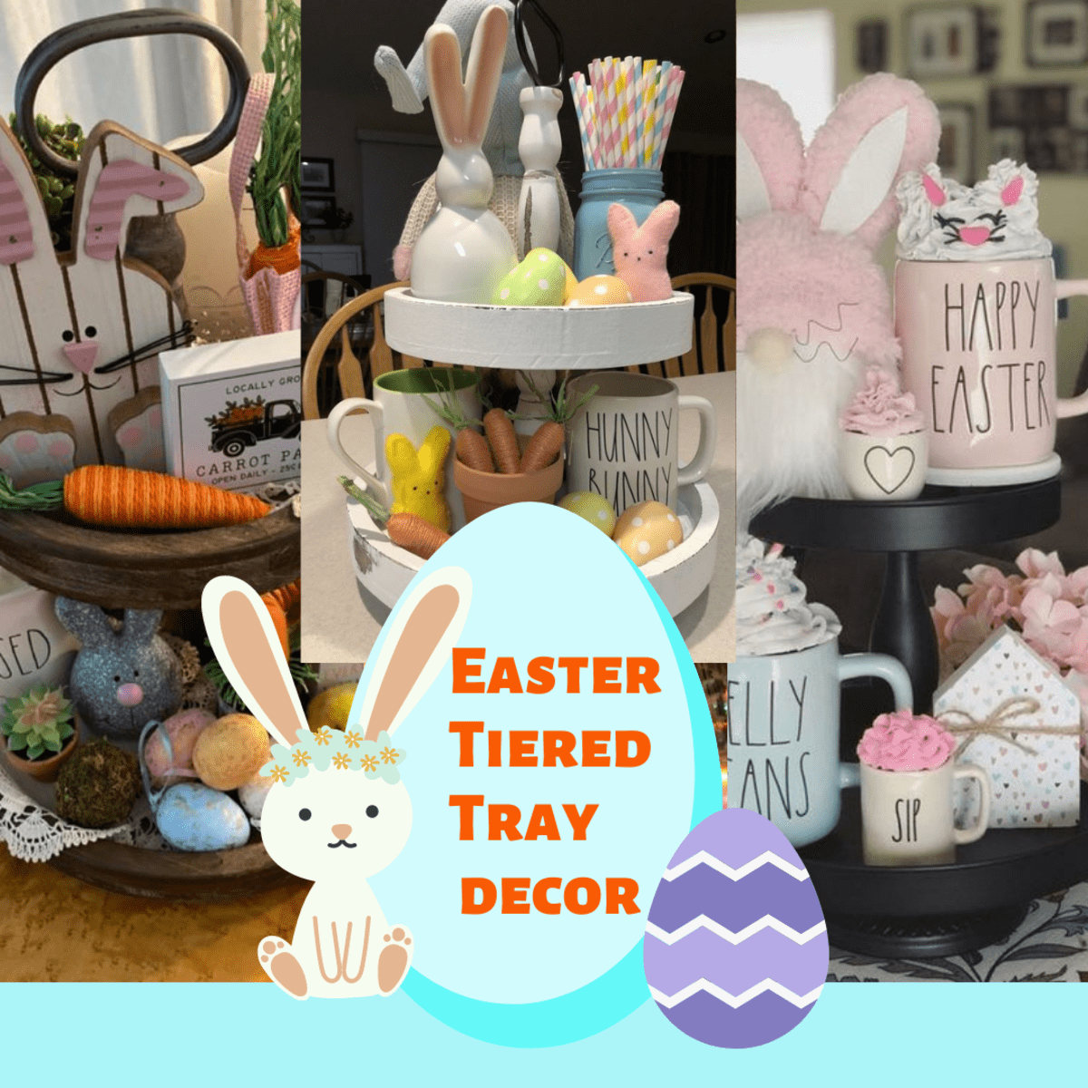 45+ Super Adorable Easter Tiered Tray Ideas that will have you