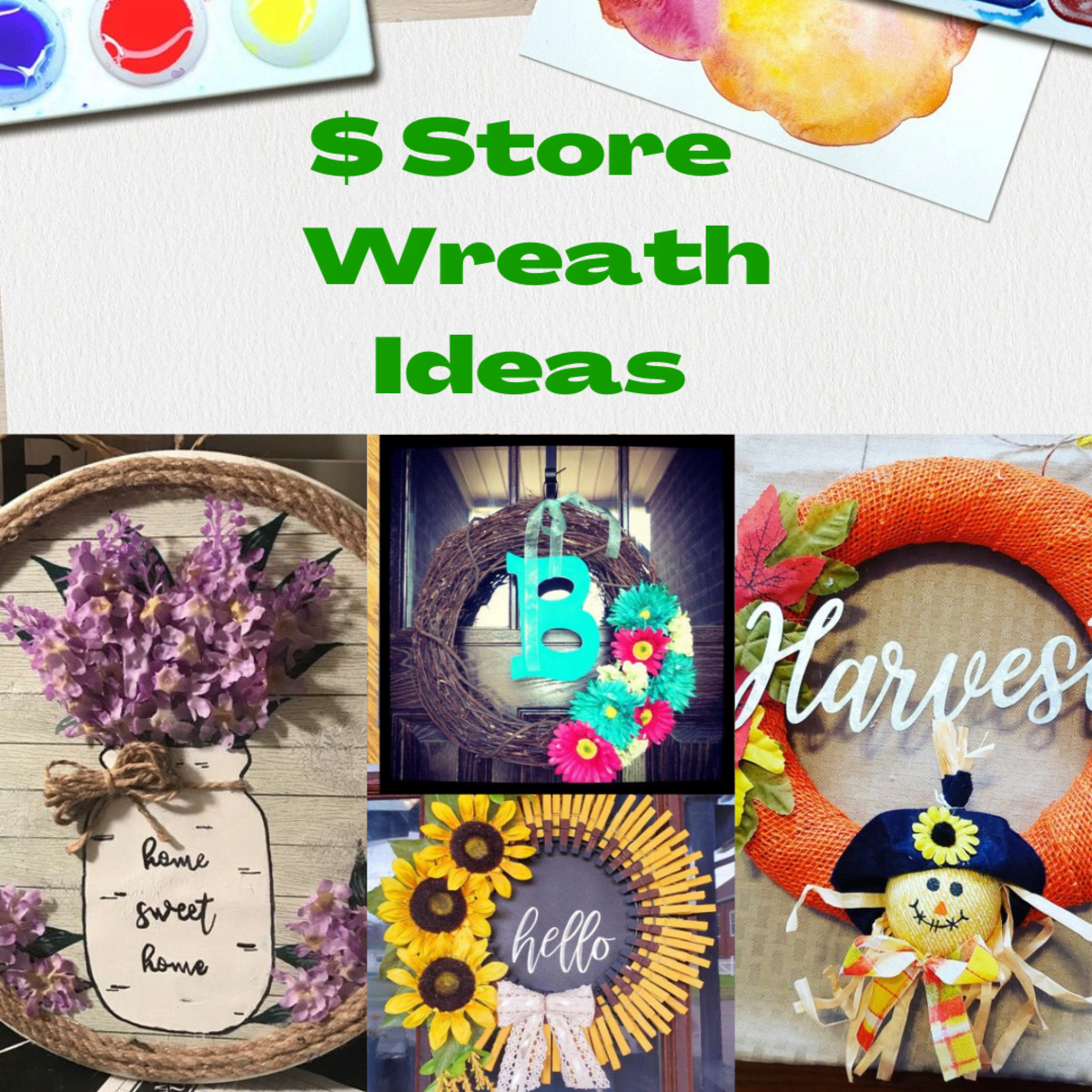 DIY Wooden Spool Wreath » Dollar Store Crafts