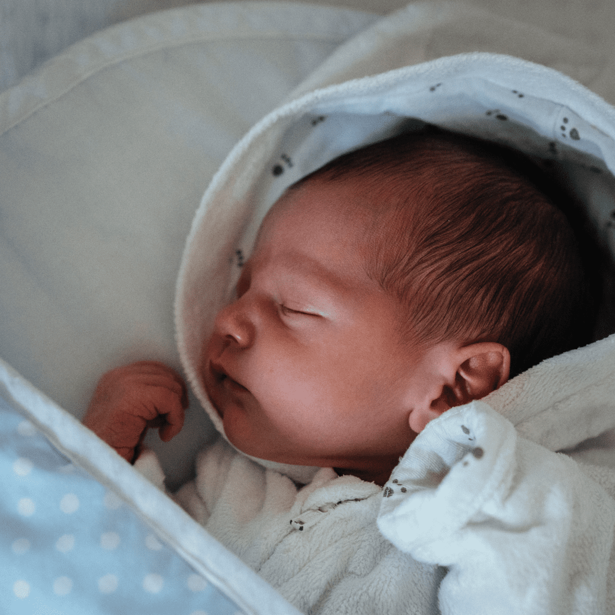 newborn baby girl in hospital just born