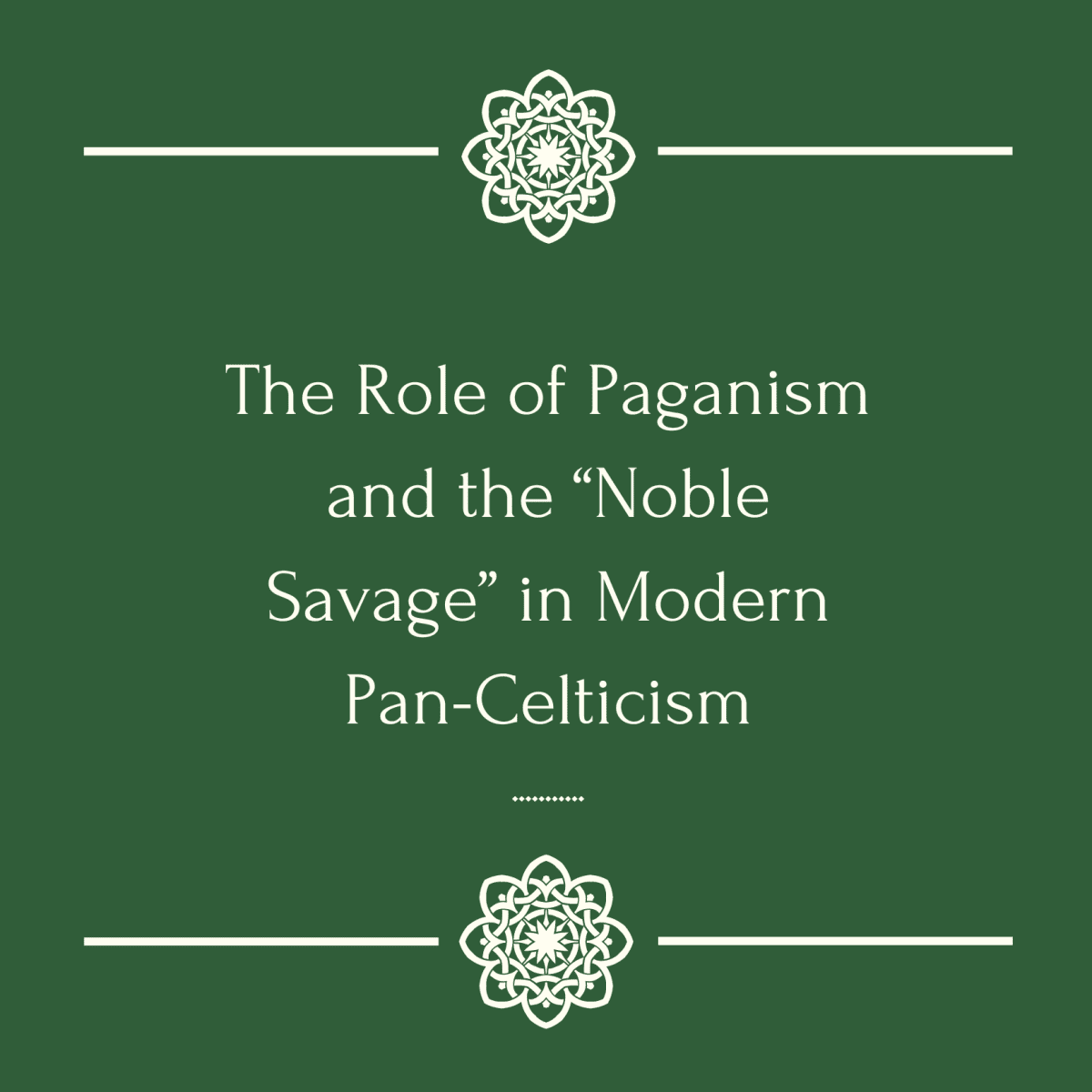 modern celtic paganism