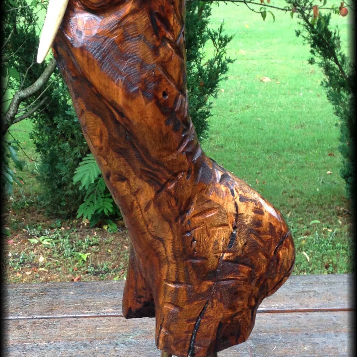 Hand carved wooden statue Wooden figurine Wood Carving Art Sculpture Wooden sculpture decor