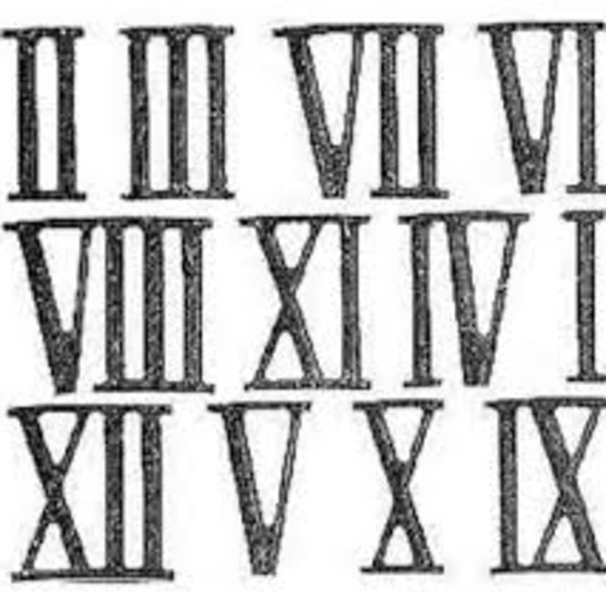 Римские цифры шрифт