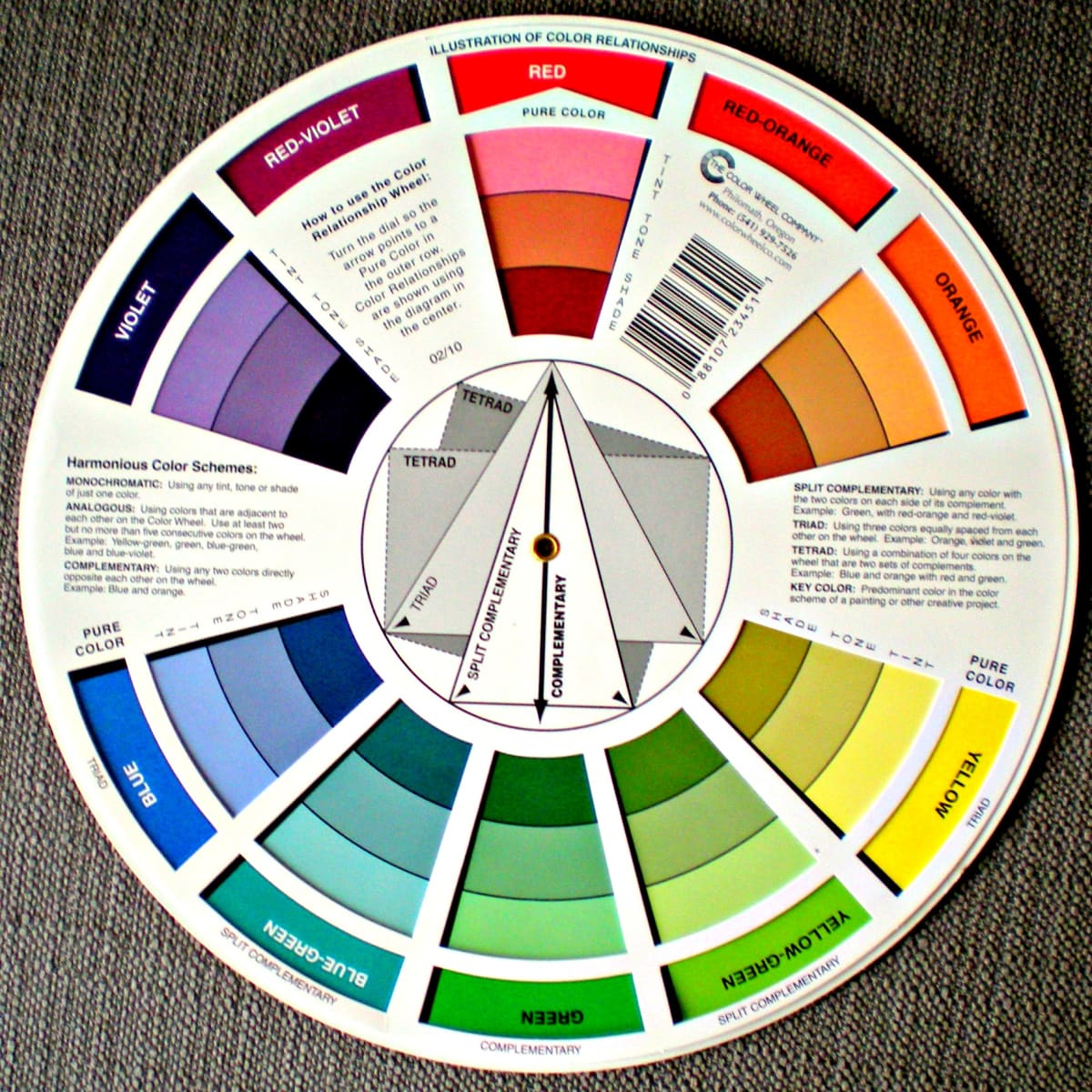 what color is opposite pink on the color wheel