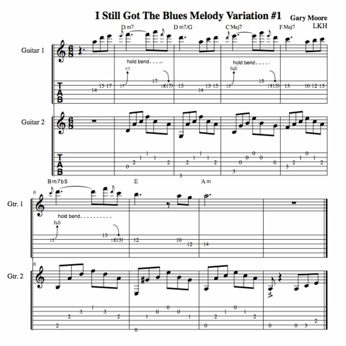 スティル・ゴット・ザ・ブルース バンドスコア バンドスコア】Still