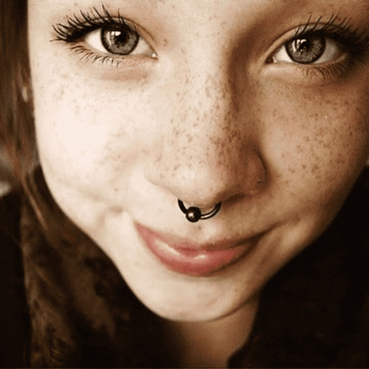 Septum piercing store initial jewelry