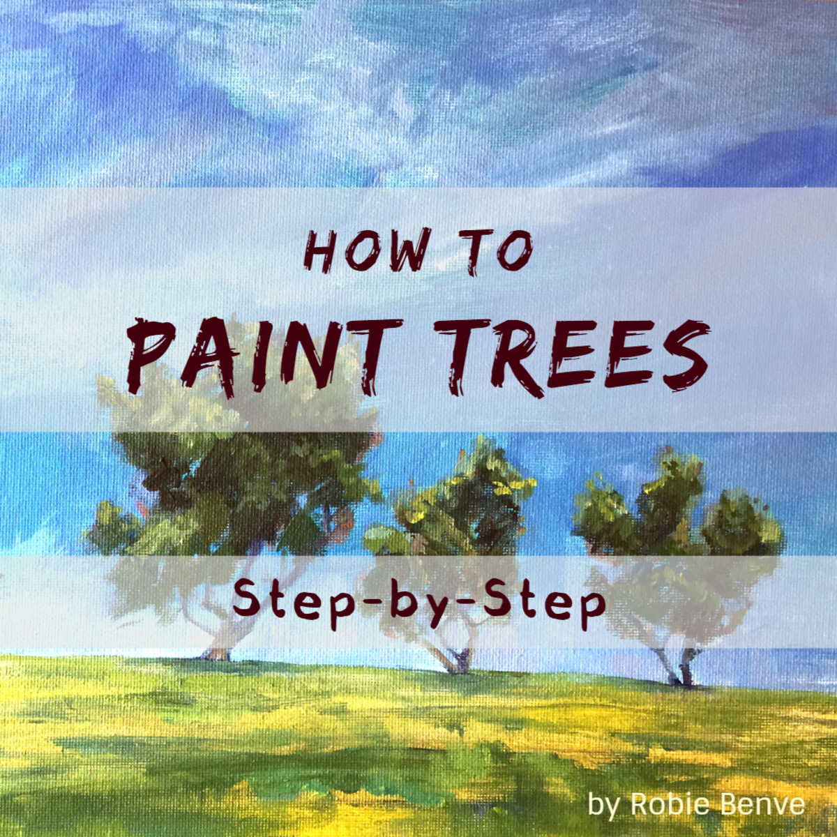 Acrylic Painting Tutorial: How To Paint Sunlight Thru Trees