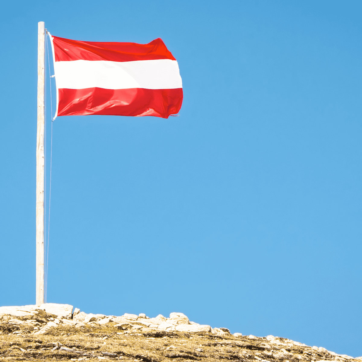 Country flags with red deals and white stripes