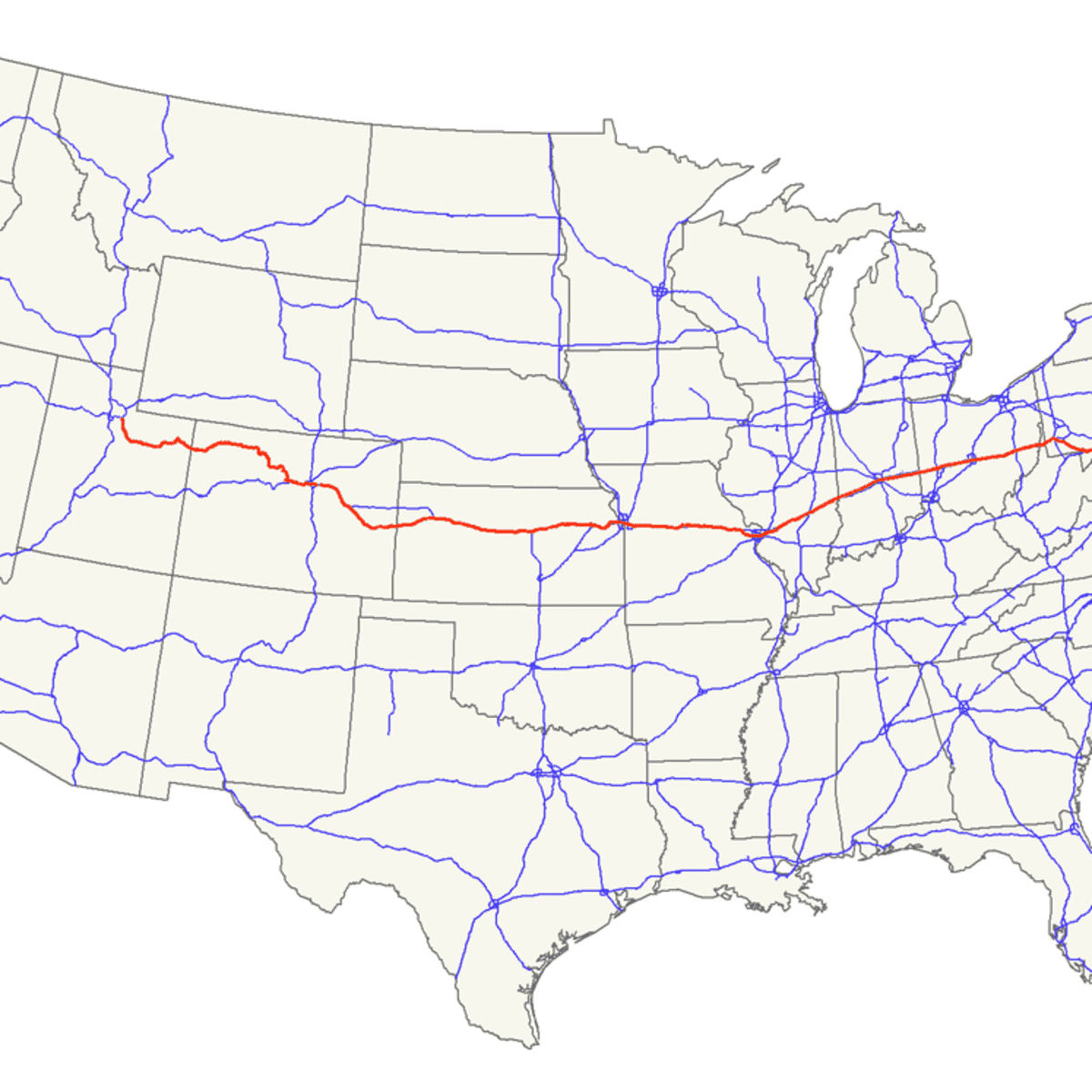 US Highway 40 From New Jersey to Pittsburgh With No Tolls